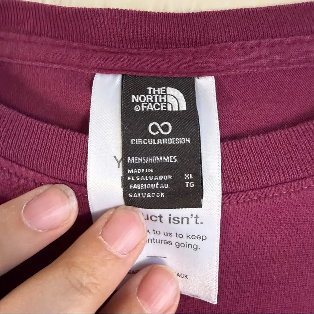 The North Face Men's Long Sleeve Tee - Burgundy
